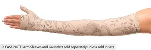 Bird Henna printed Juzo Soft compression arm sleeve