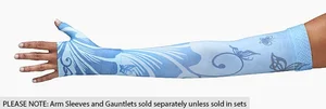 Butterfly Flower Blue printed Juzo Soft compression arm sleeve
