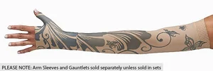Butterfly Flower Henna printed Juzo Soft compression arm sleeve