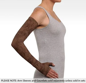 Butterfly Henna Chestnut printed Juzo Soft compression arm sleeve