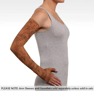 Butterfly Henna Cinnamon printed Juzo Soft compression arm sleeve