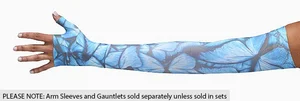 Butterfly Morpho Blue printed Juzo Soft compression arm sleeve