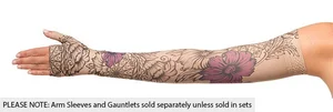 Floral Purple Henna printed Juzo Soft compression arm sleeve