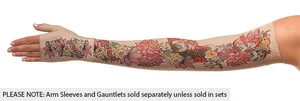 Koi Flowers Tattoo printed Juzo Soft compression arm sleeve