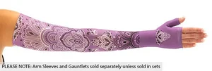 Lilac Fanfare printed Juzo Soft compression arm sleeve