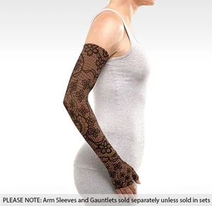 Mosaic Henna Chestnut printed Juzo Soft compression arm sleeve