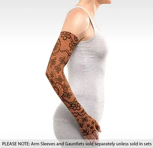 Mosaic Henna Cinnamon printed Juzo Soft compression arm sleeve