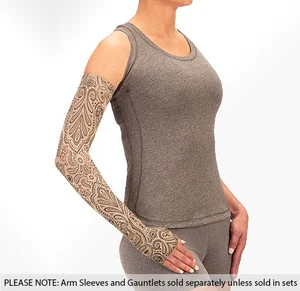 Paisley Henna printed Juzo Soft compression arm sleeve