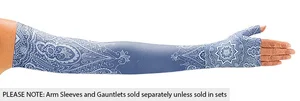Vintage Blue printed Juzo Soft compression arm sleeve