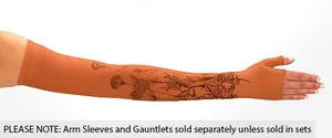 Wild Flower Henna Cinnamon printed Juzo Soft compression arm sleeve