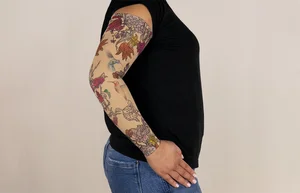 Hummingbird printed LympheDIVAs compression arm sleeve