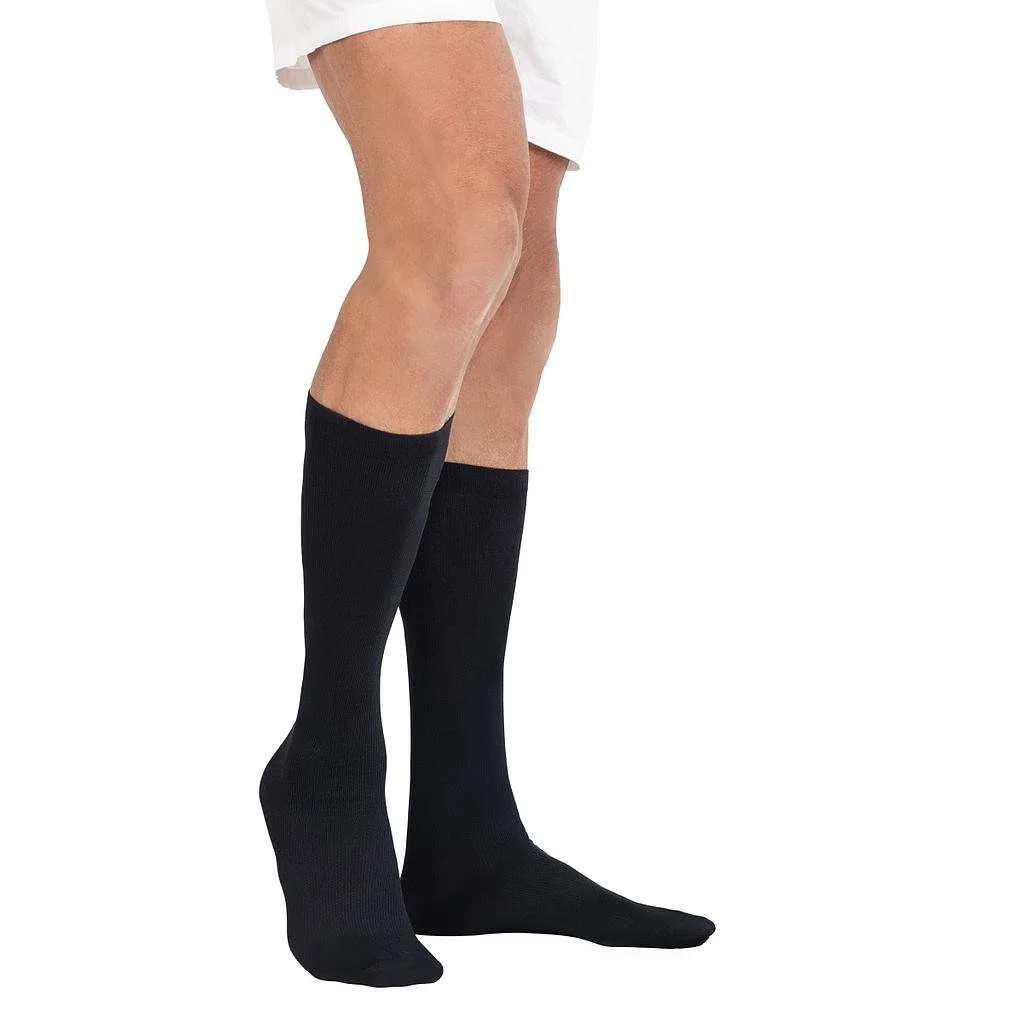 [SUP3079BLKS] Knee High Men's Compression Dress Socks 15-20mmHg (Small).jpg