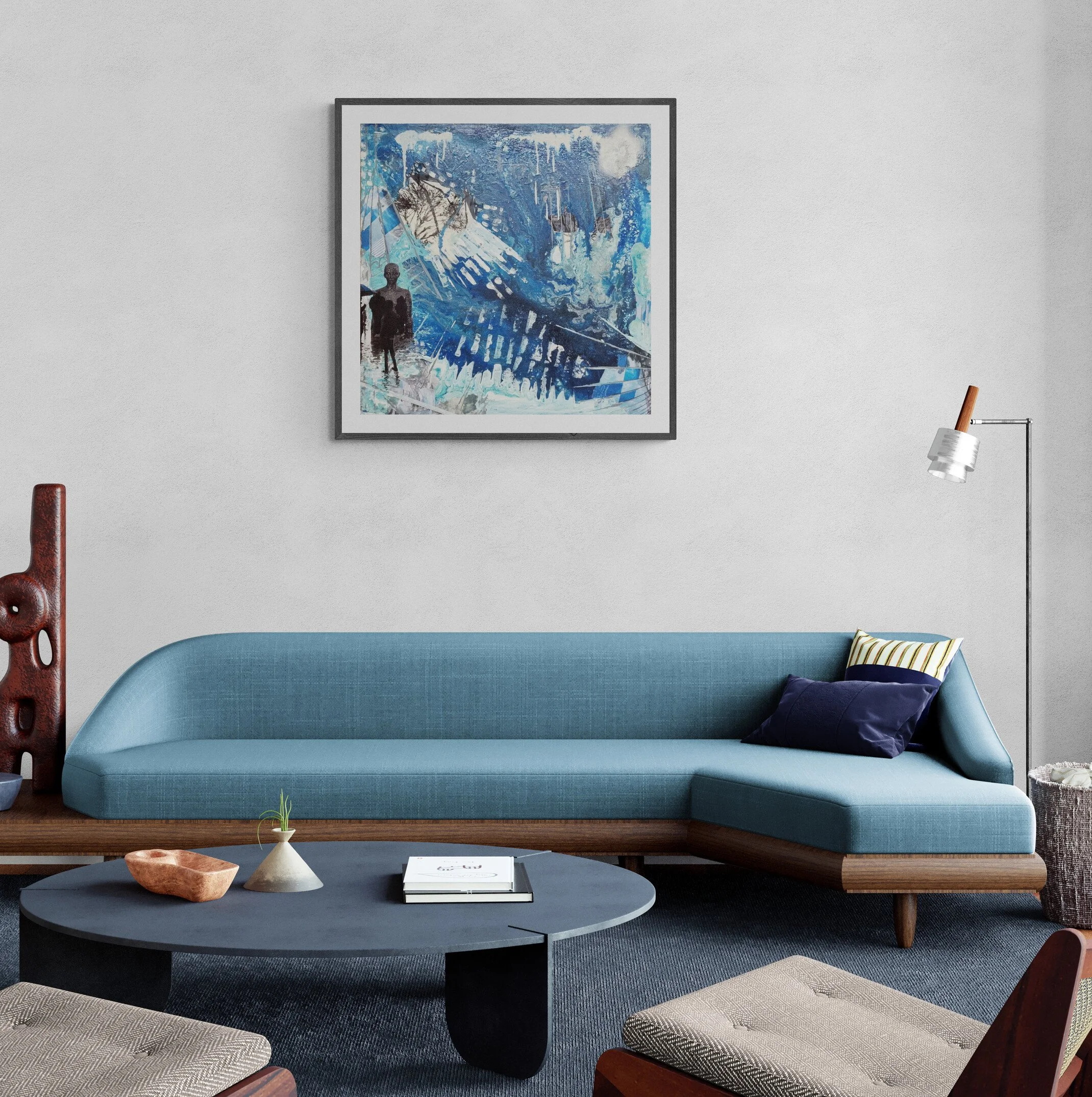 Apres la pluie - technique mixte 80x80