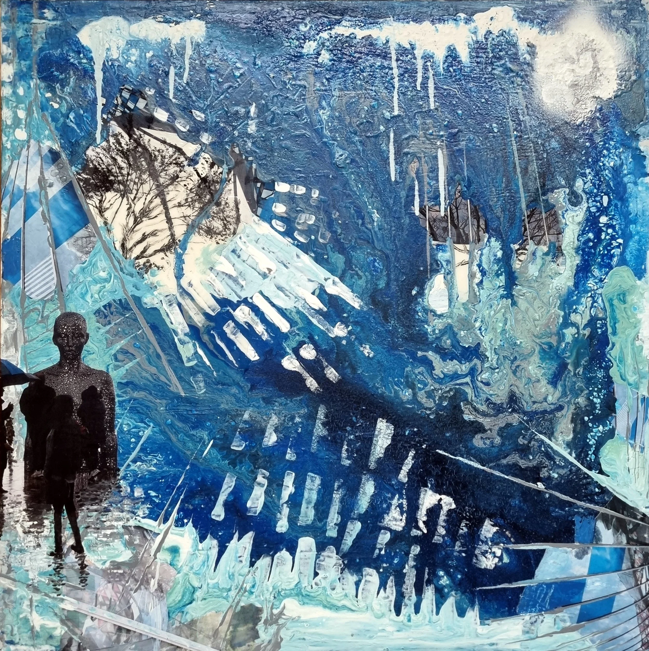 Apres la pluie - technique mixte 80x80