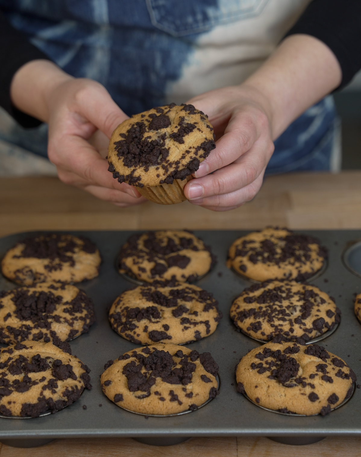 Vegan chocolate chip muffins