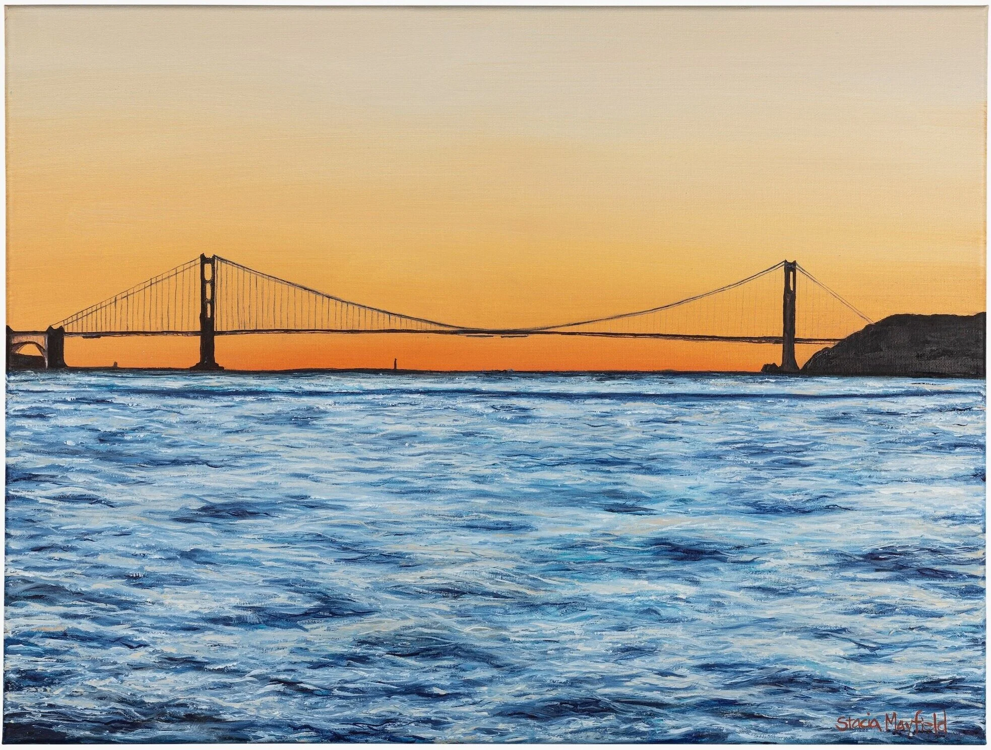 Inside the Bay, San Francisco. 2020                                                                                                                                               Oil on Canvas. 18x24.                                                                                                                                                         © Stacia Mayfield