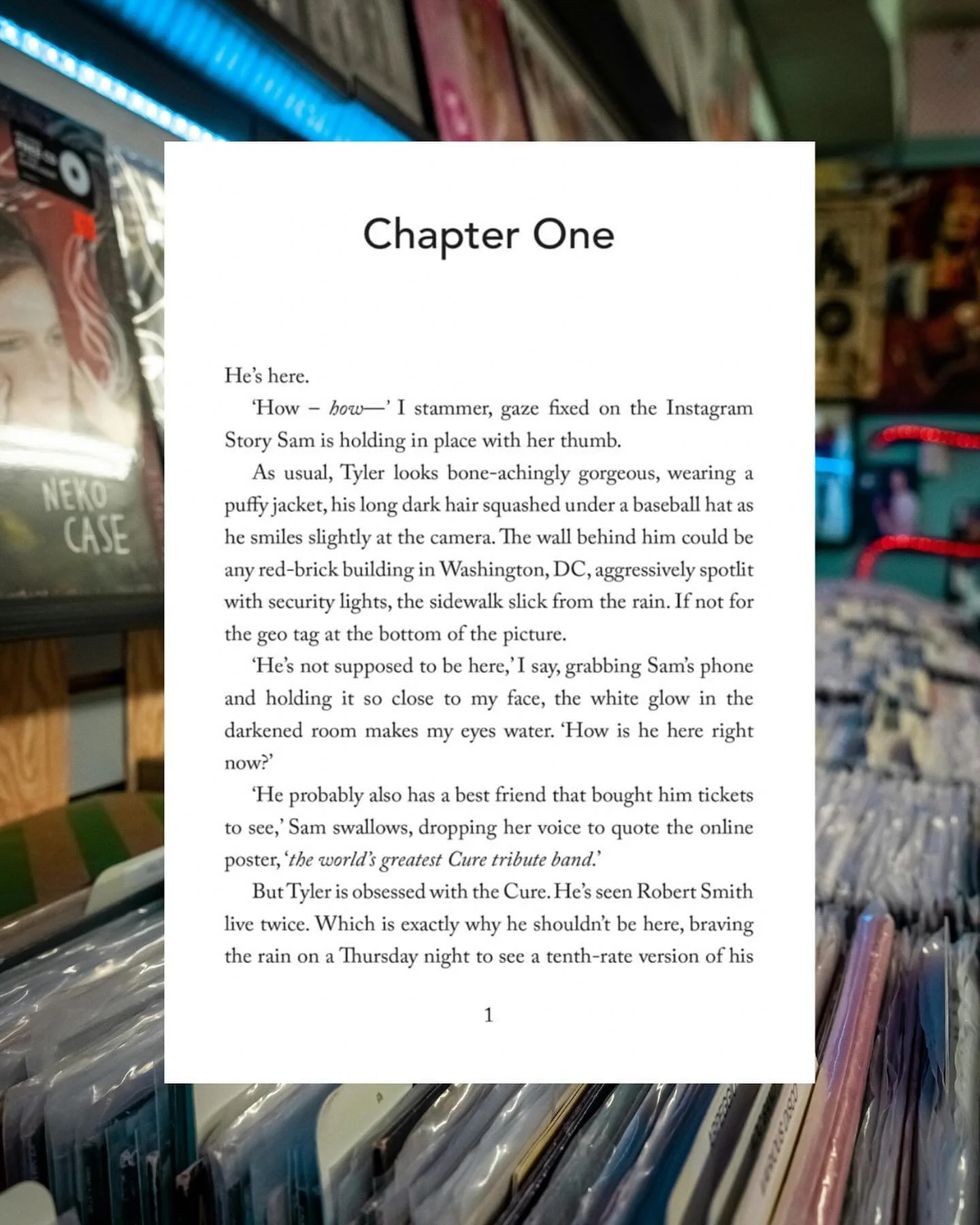 ONE WEEEEEEK 😱😱😱

My next YA novel MY EX &amp; OTHER MONSTERS comes out exactly one week from today, and for that I raise you one first page 🙃

Get ya preorders in for this teenage weirdfest while you still can folks!!!! Only one week left and it