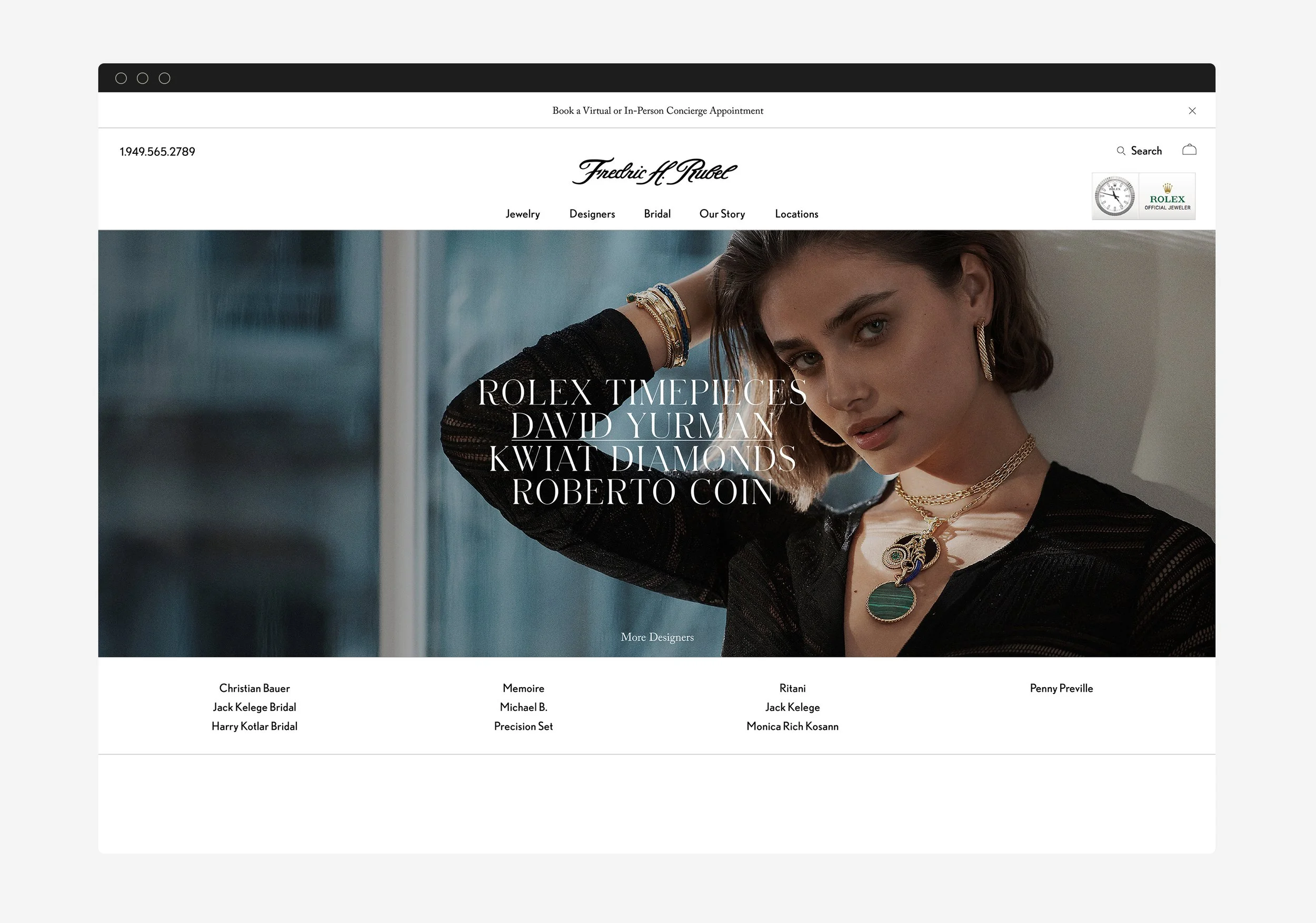 website design and brand identity for jewelry shop