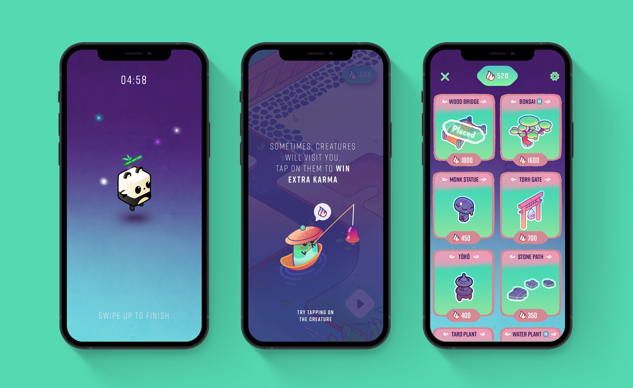App design and UI/UX for Melly meditation app
