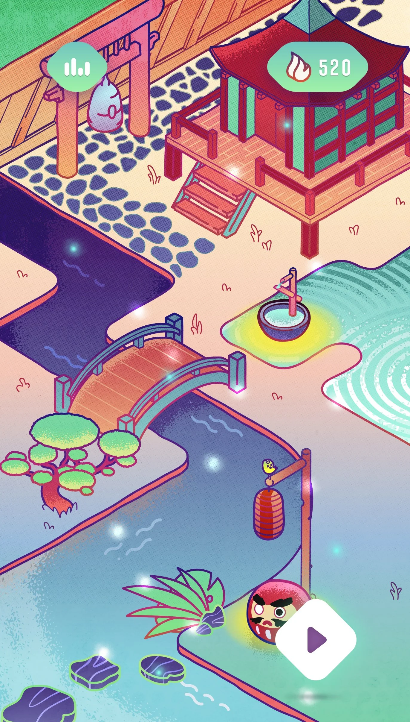 cute zen style illustrations for app design