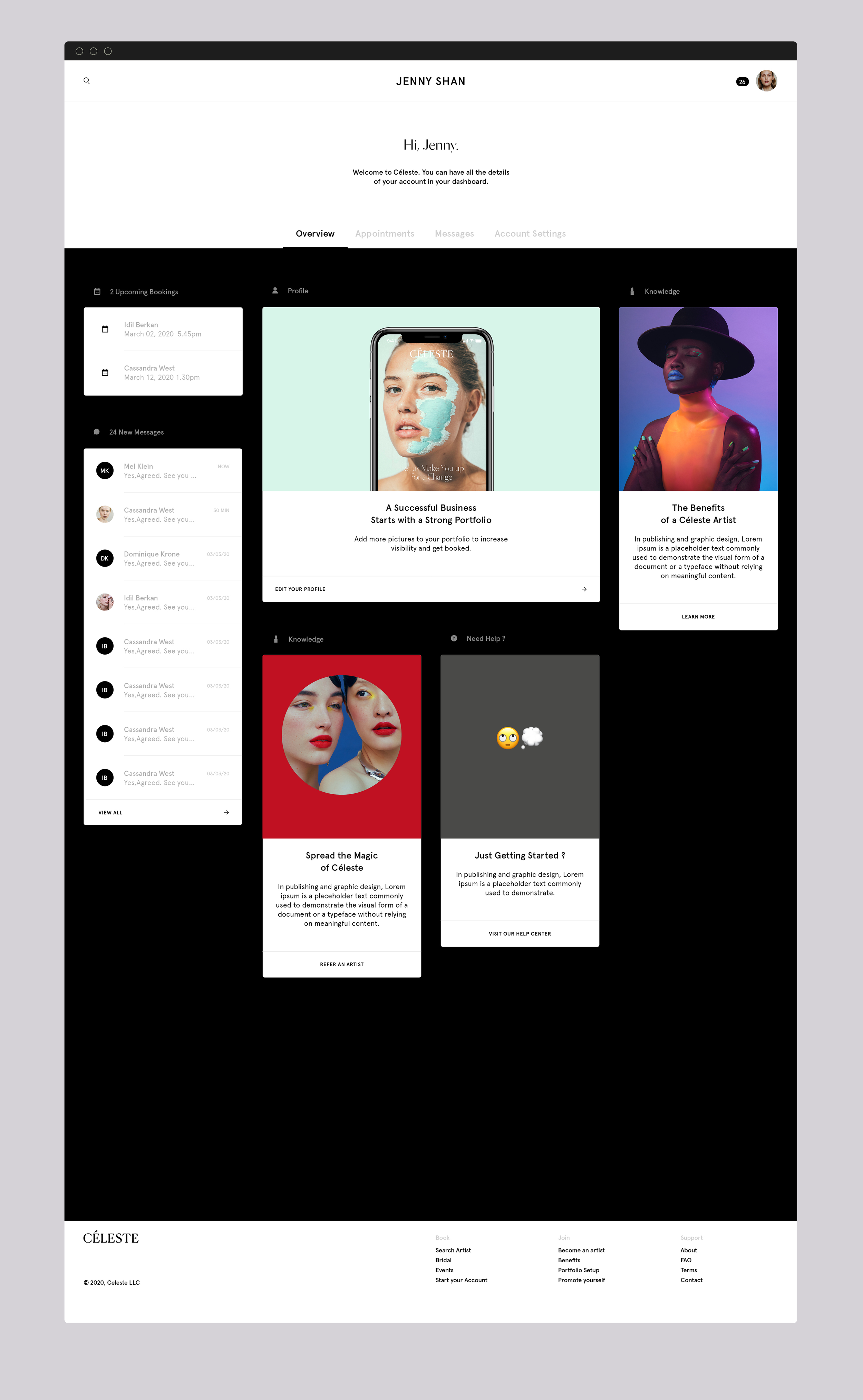 brand identity and web design for beauty company