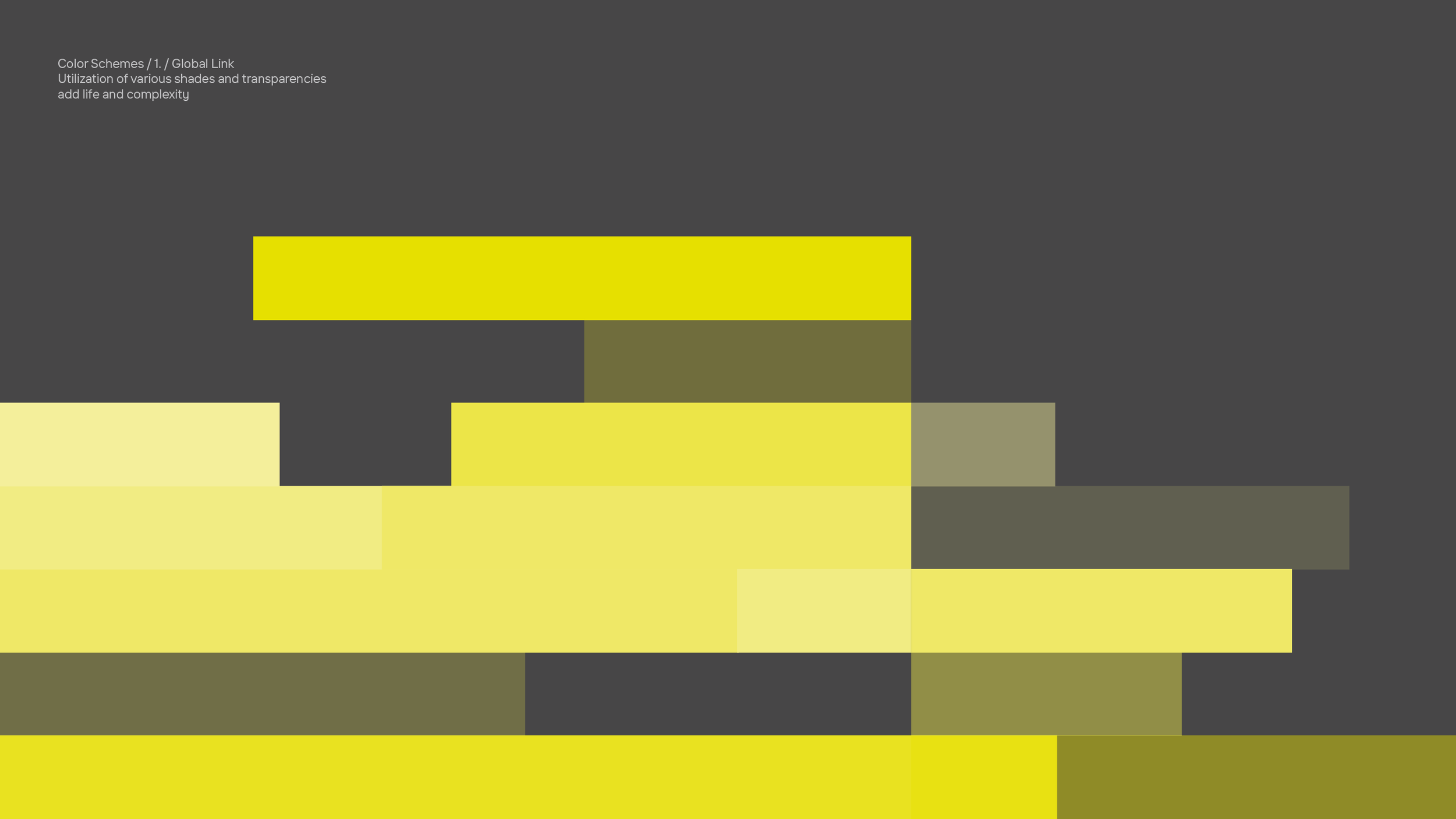 Colors for Global Tech web design and rebrand