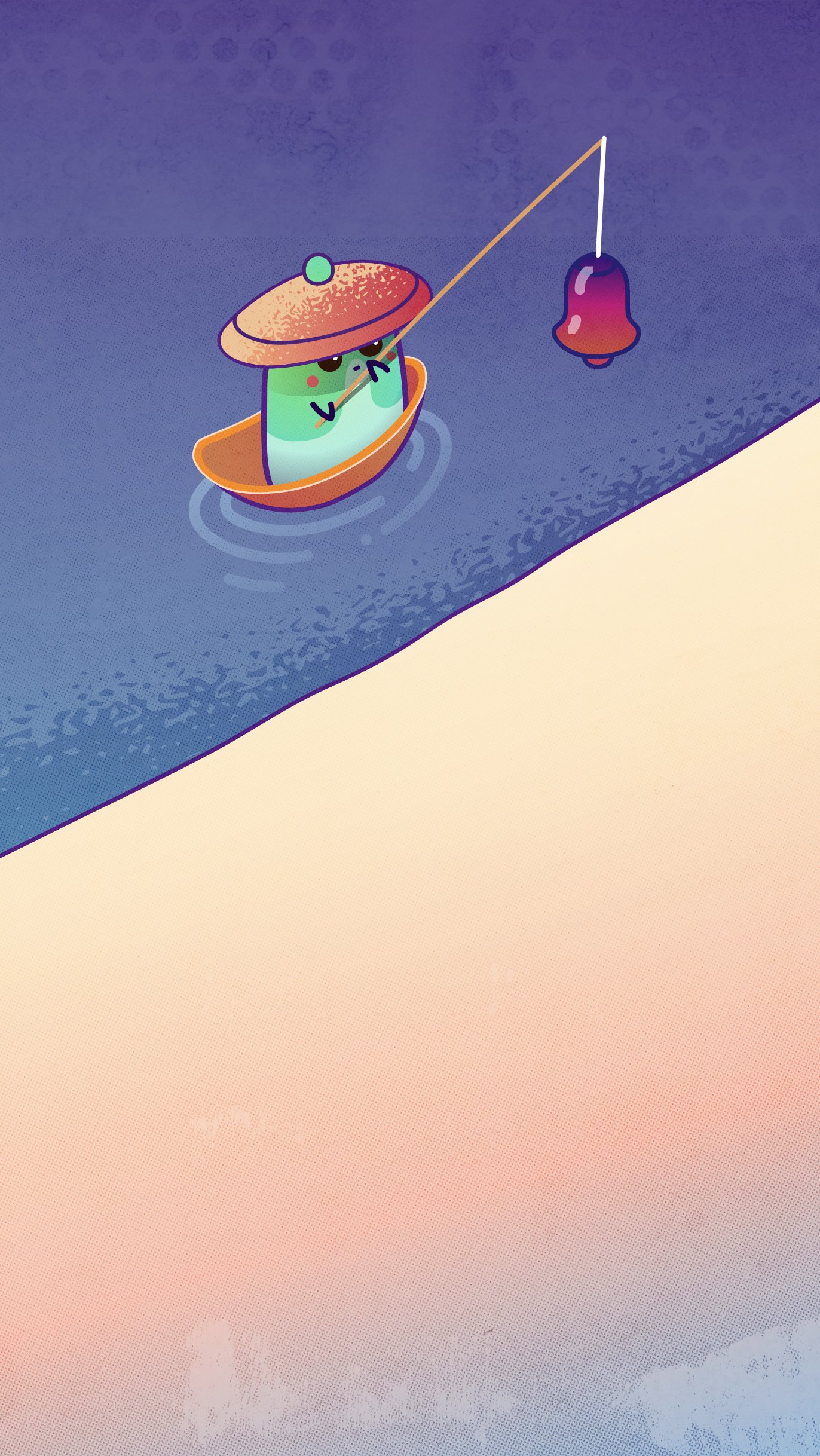 cute zen style illustrations for app design