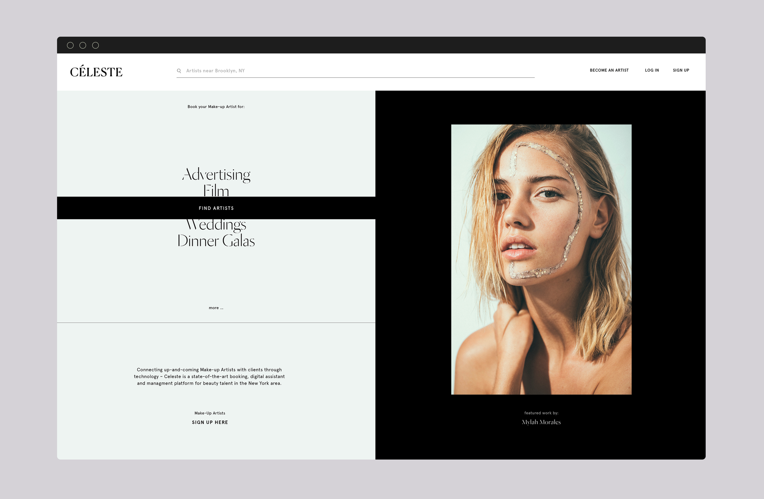 Identity and website design for beauty company