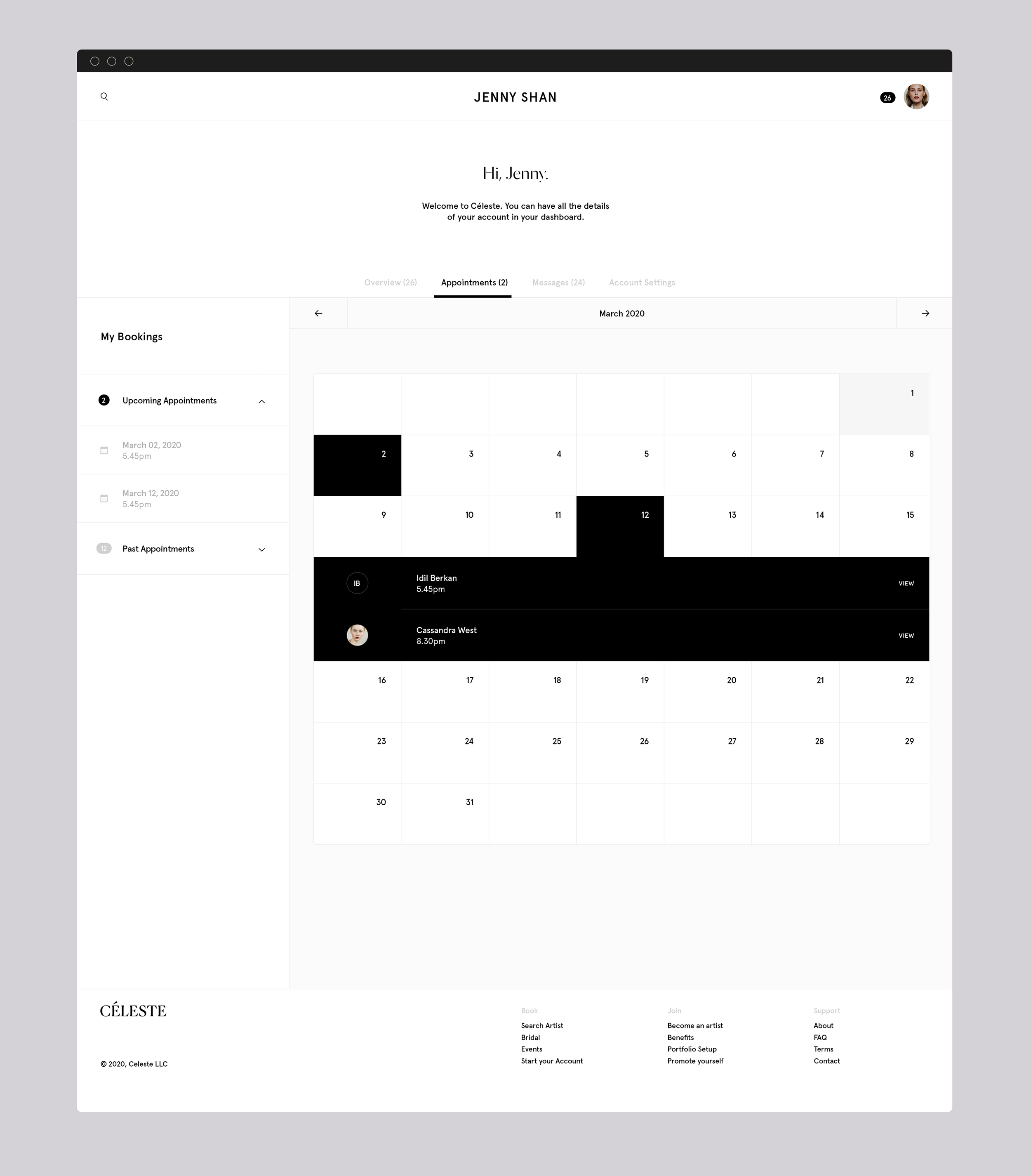 website design for beauty company