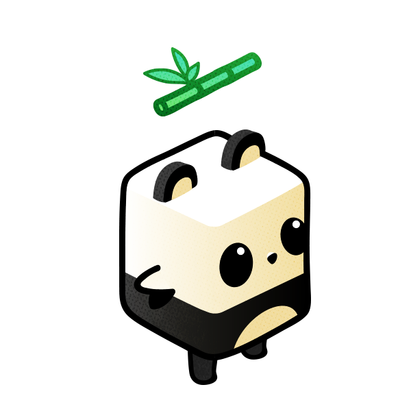 Illustrated Panda for app and identity design
