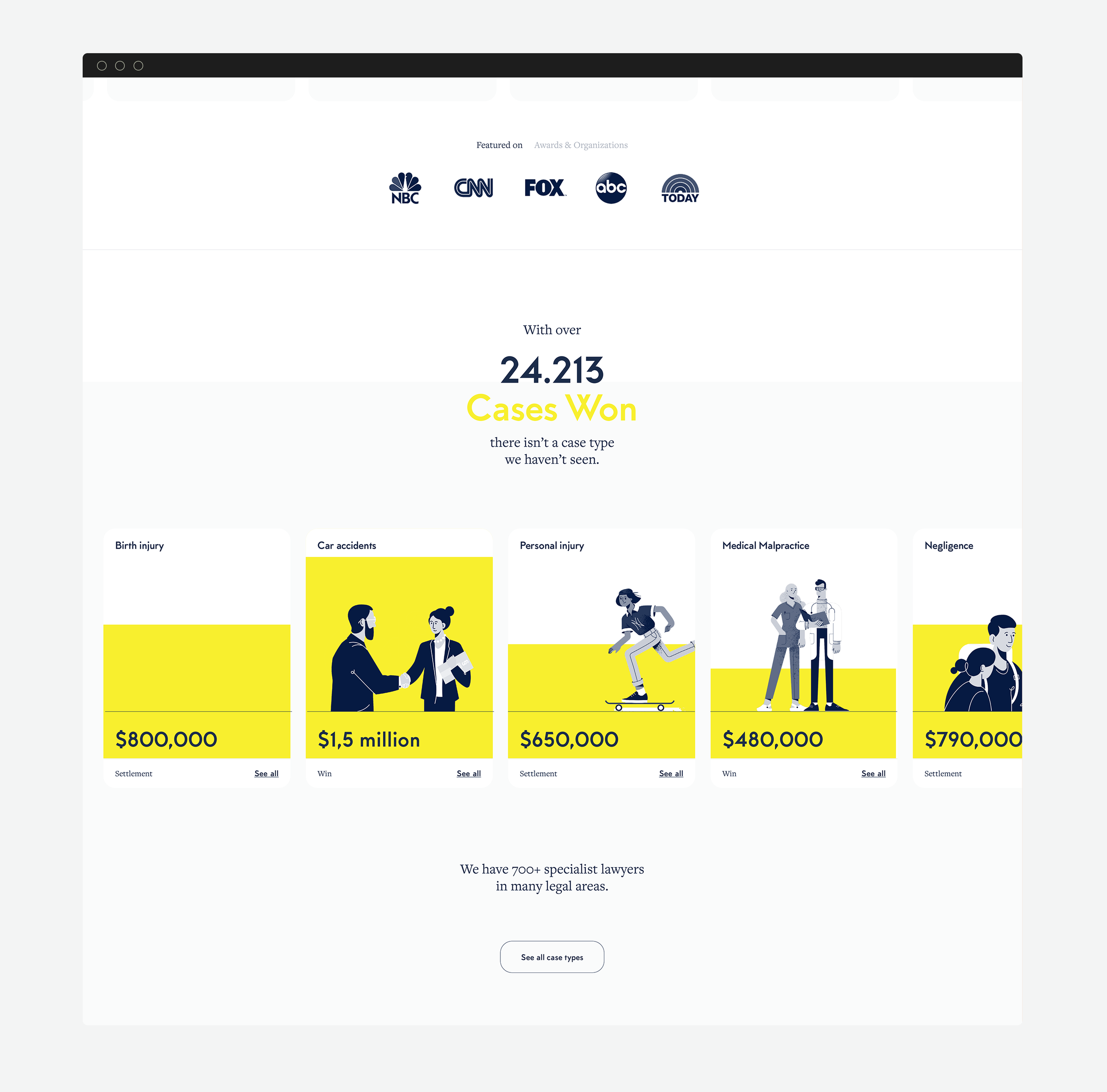 web and app design for law firm