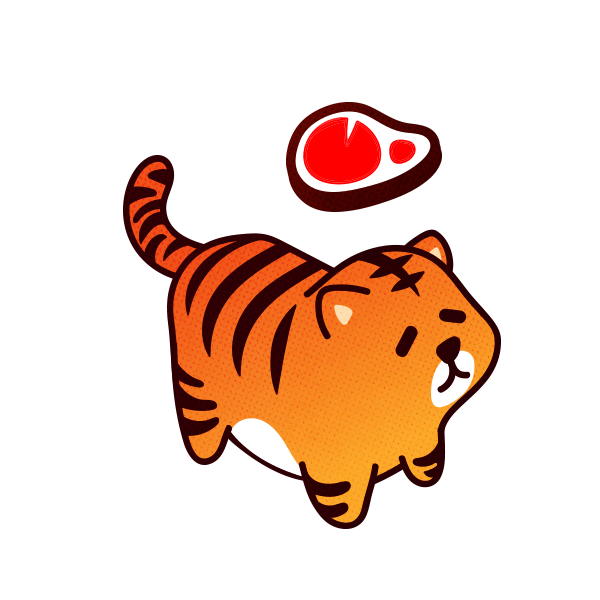 Illustrated tiger for app and identity design