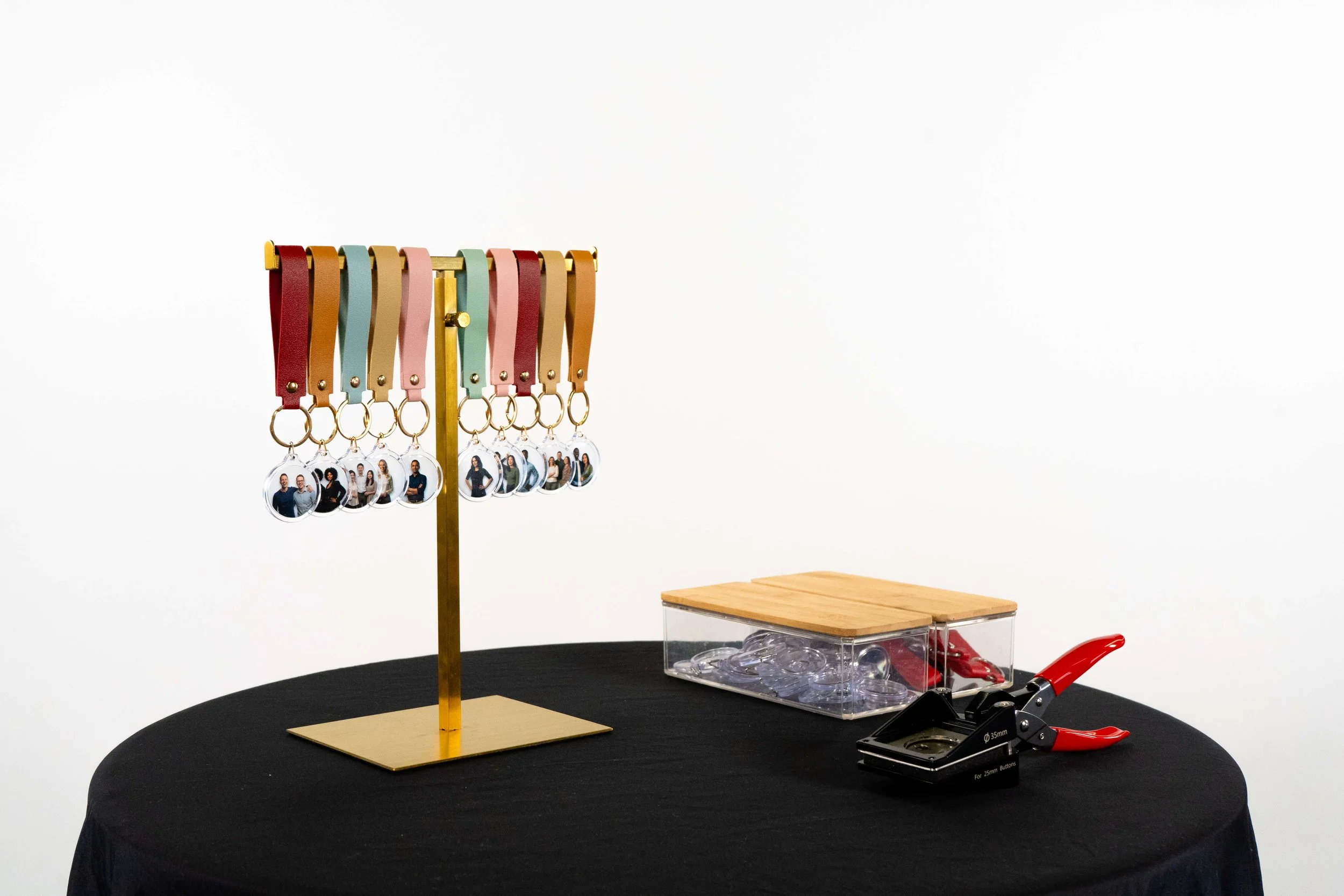 Custom keychain station in oklahoma city photo booth