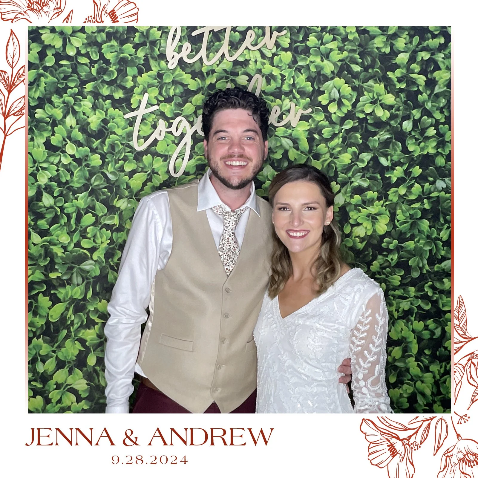 Bride and groom Social Booth OKC