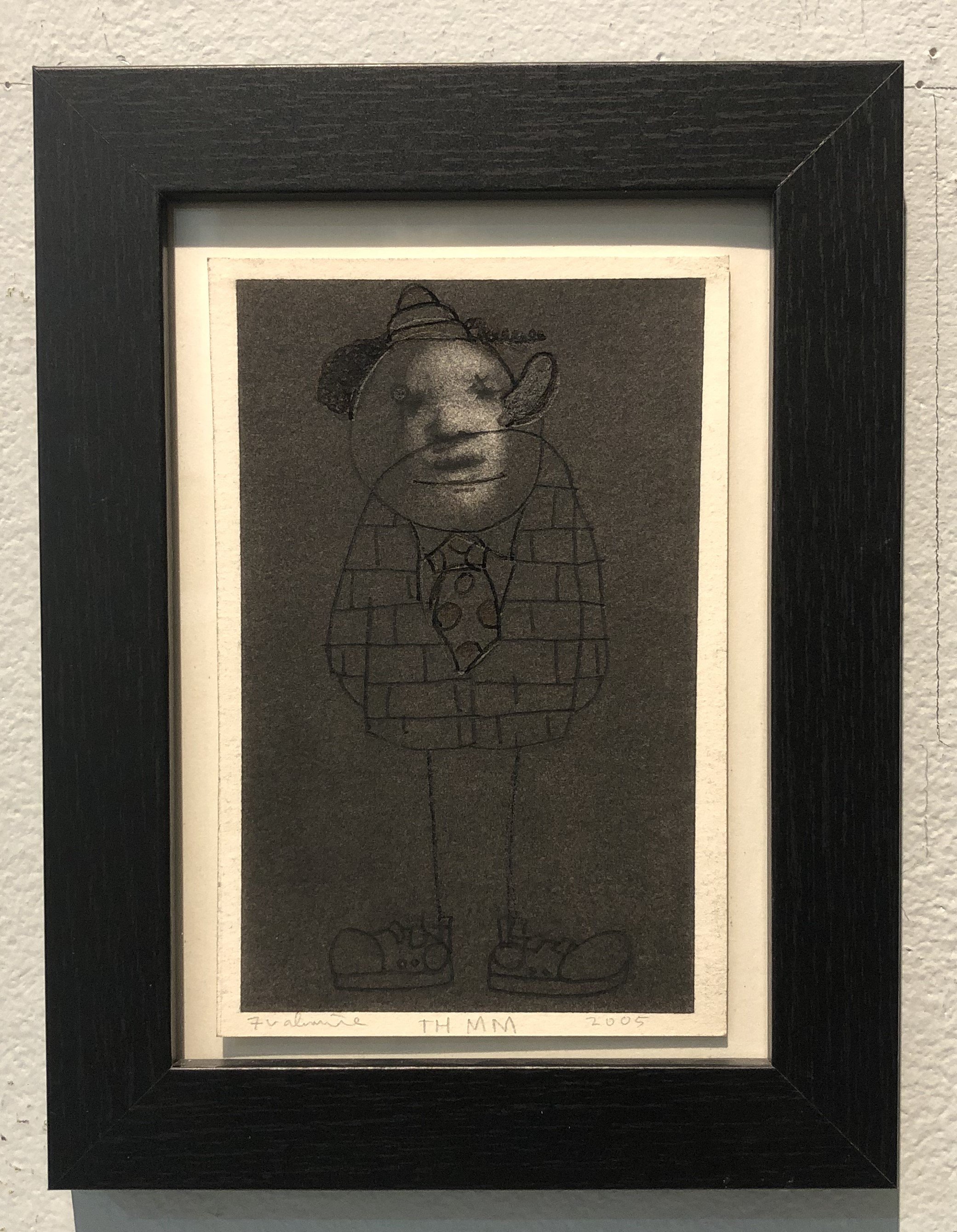 Untitled, 9' x 7',  charcoal on disrupted paper, $400.00   