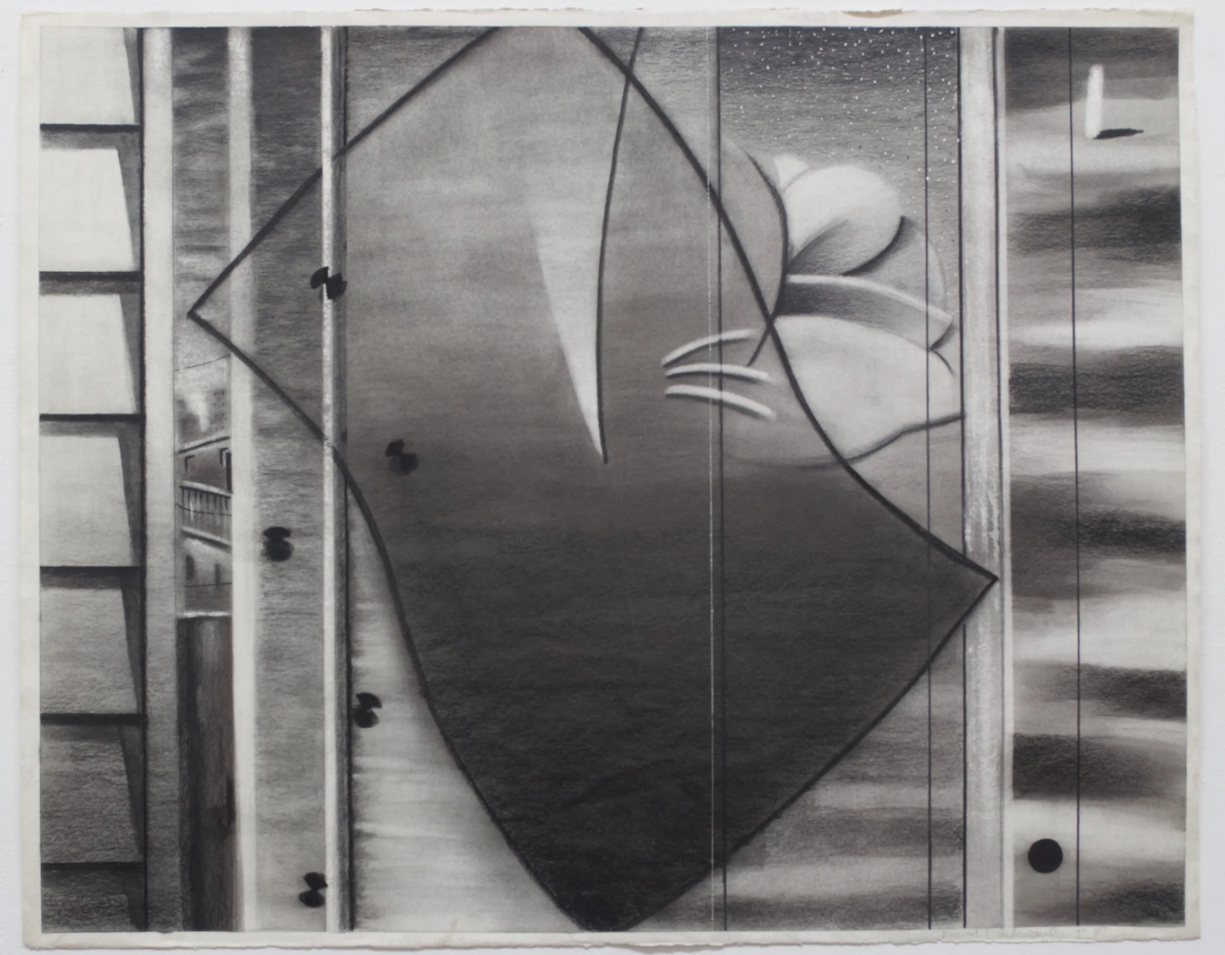 Untitled  Charcoal on paper, 22" x  30"