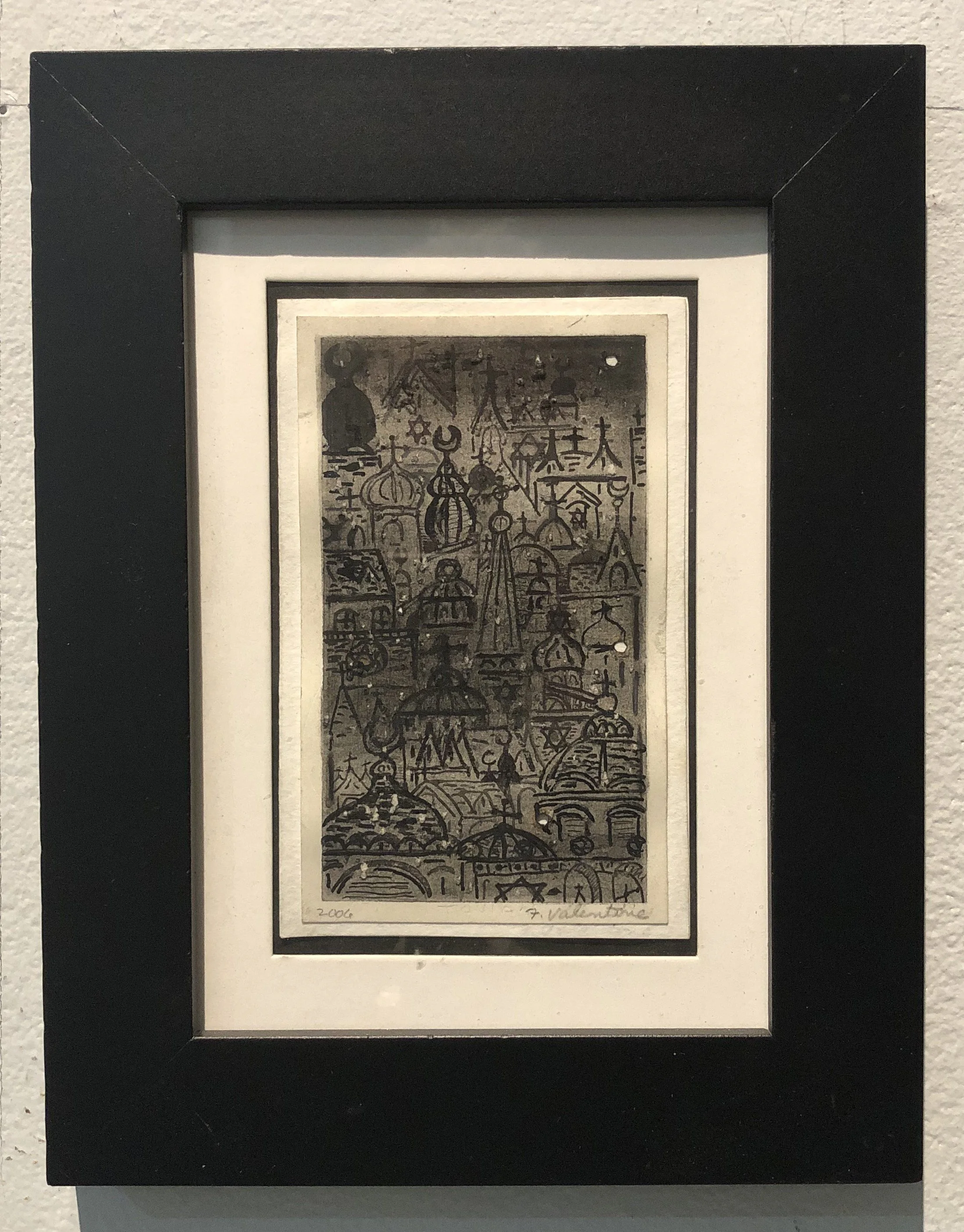 Untitled, 9' x 7',  charcoal on disrupted paper, $400.00   