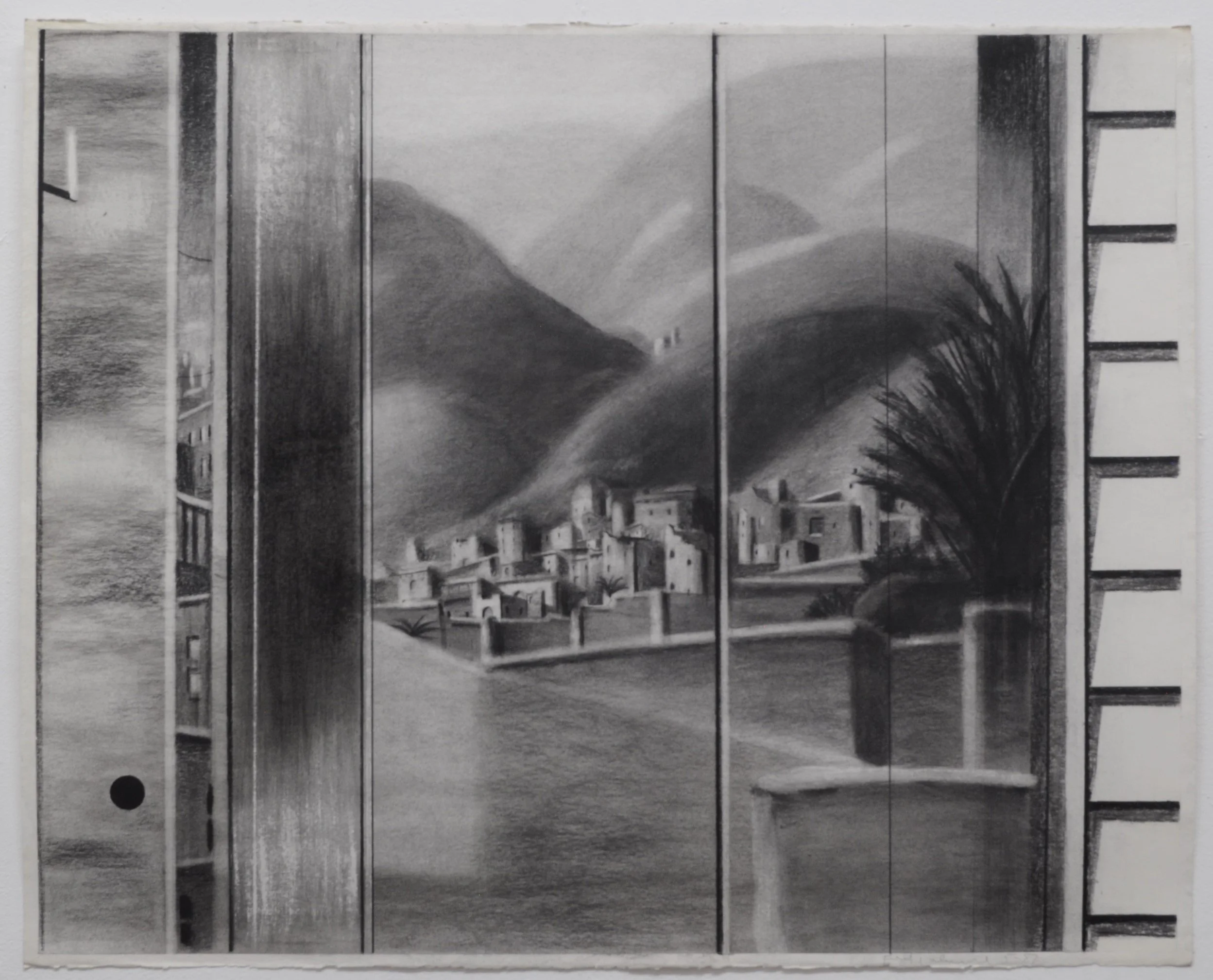 Untitled  Charcoal on paper, 22" x  30"