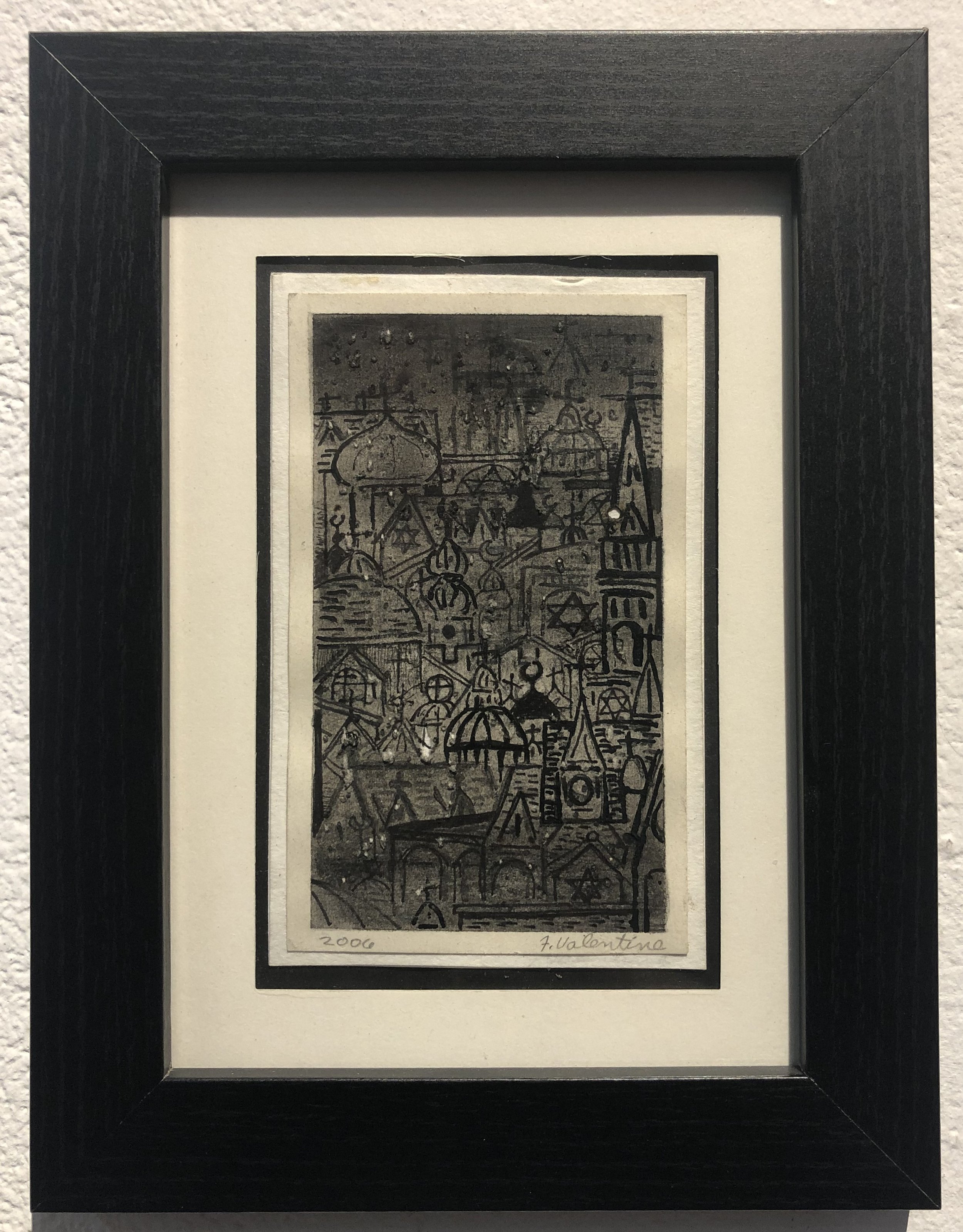 Untitled, 9' x 7',  charcoal on disrupted paper, $400.00   