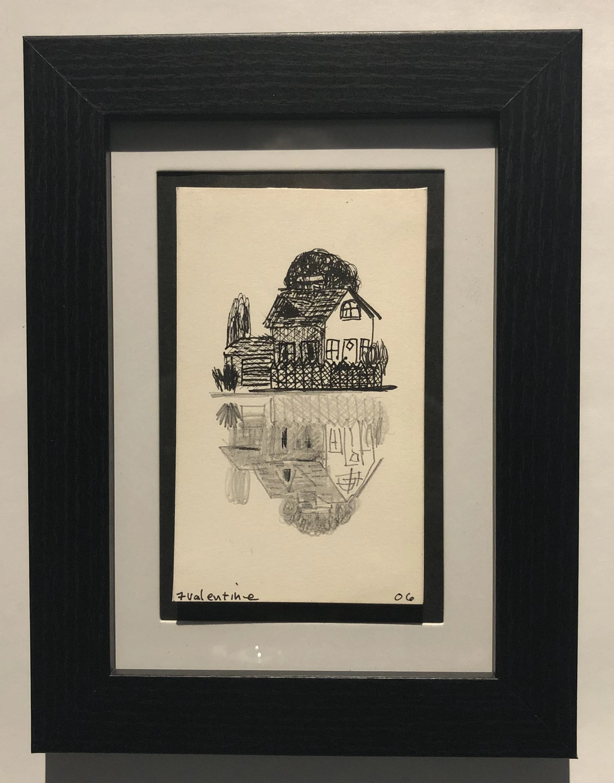 "Houseboat"  9" x 7", graphite on paper,  $275.00