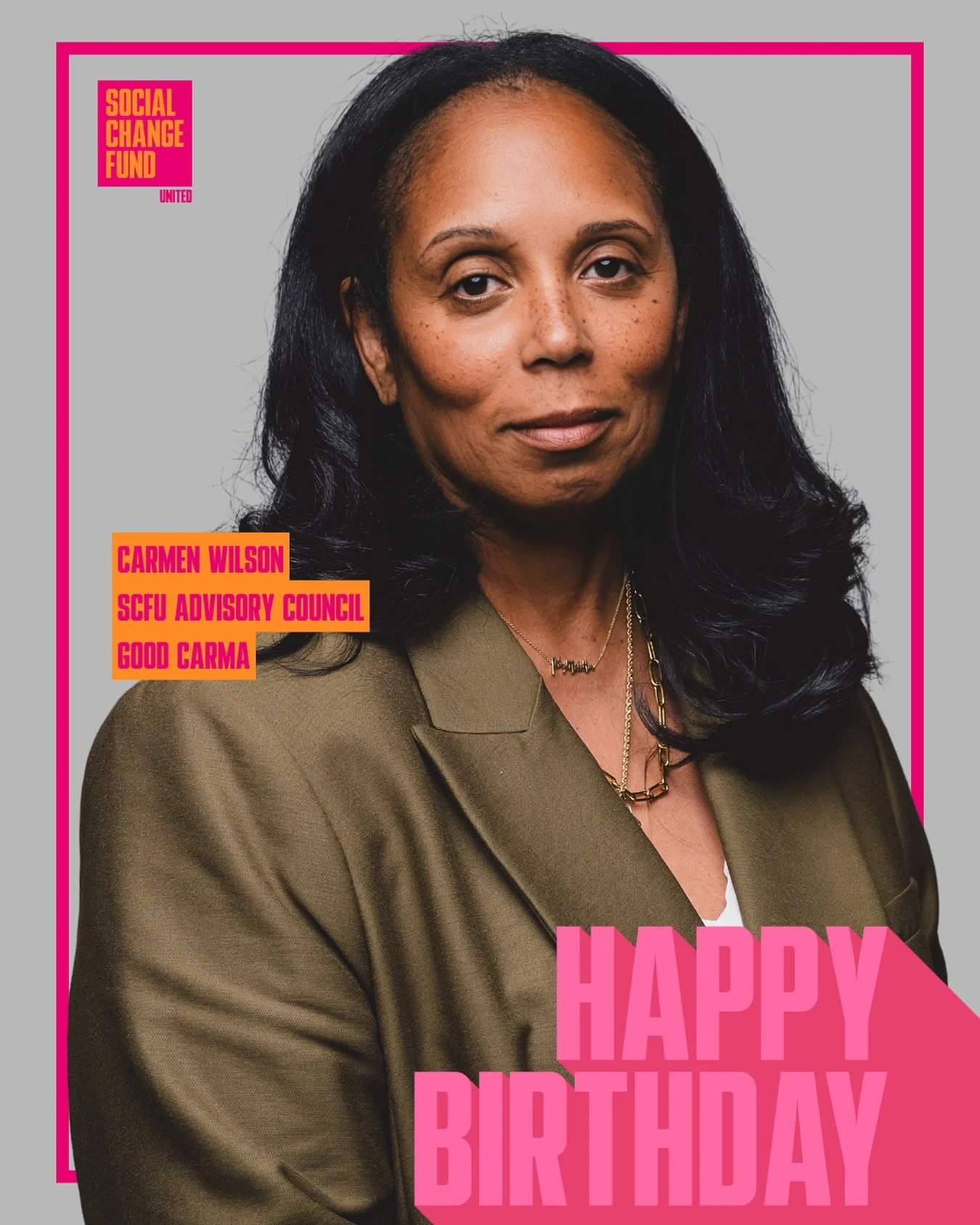Happy Birthday to Carmen, our Advisory Council member! We&rsquo;re grateful for the wisdom, energy, and dedication you bring to SCFU. 🥳🎉