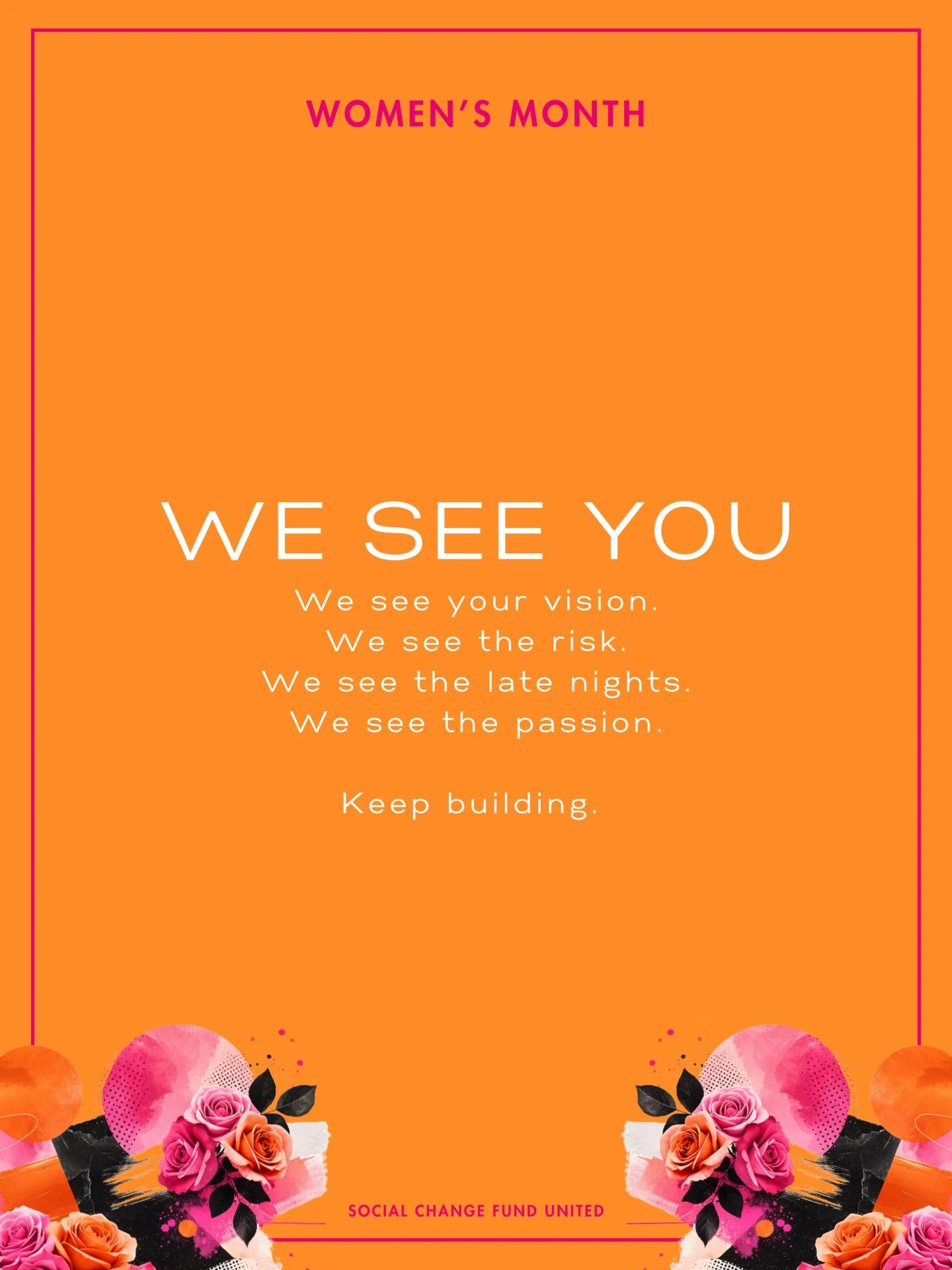 We see you&hellip; your vision, the risk, the late nights, the passion! Keep going. Keep building. 

&mdash;&mdash;&mdash;&mdash;&mdash;&mdash;&mdash;&mdash;&mdash;

Through our work across youth leadership, entrepreneurship, and civic engagement, we