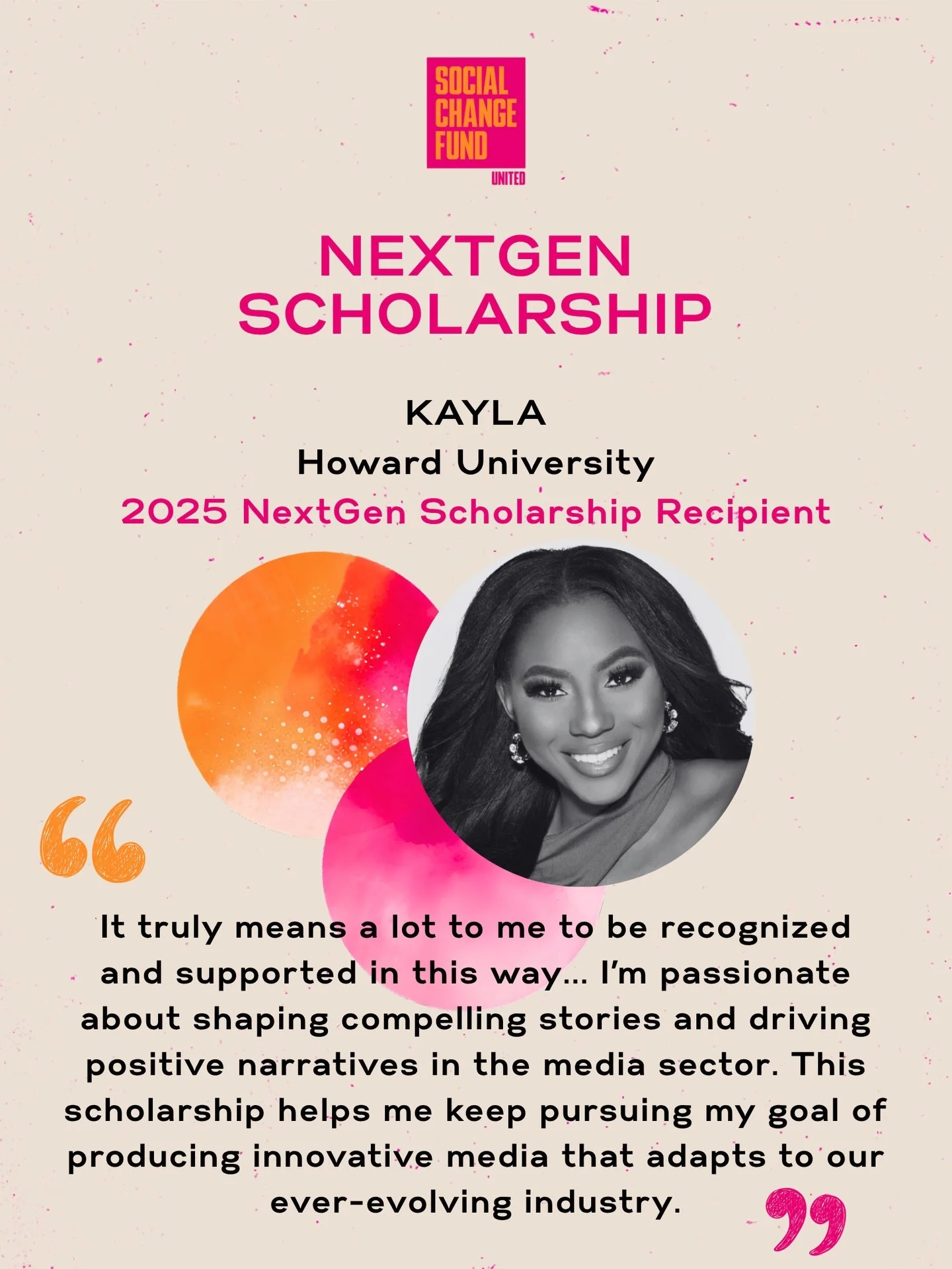 Through the SCFU NextGen Scholarship, we&rsquo;ve supported young leaders who are building, learning, and stepping into what&rsquo;s next.

Their stories are a reflection of what&rsquo;s possible when investment is intentional.

And we&rsquo;re doing