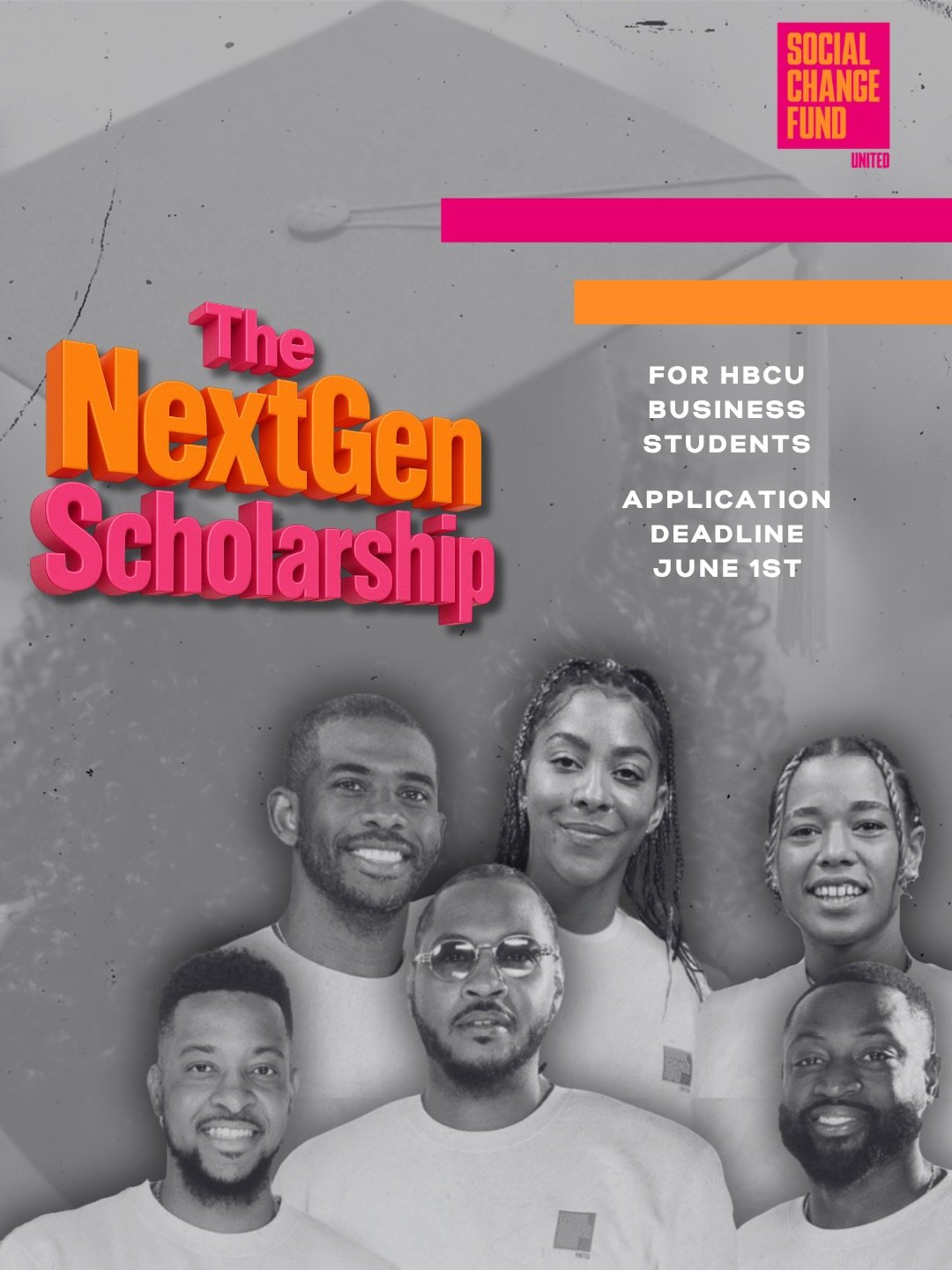 APPLY NOW! We are proud to continue our commitment to investing in the next generation of changemakers with the return of our annual SCFU NextGen Scholarship.

This year, eight students enrolled at HBCUs will each receive a $5,000 scholarship to supp