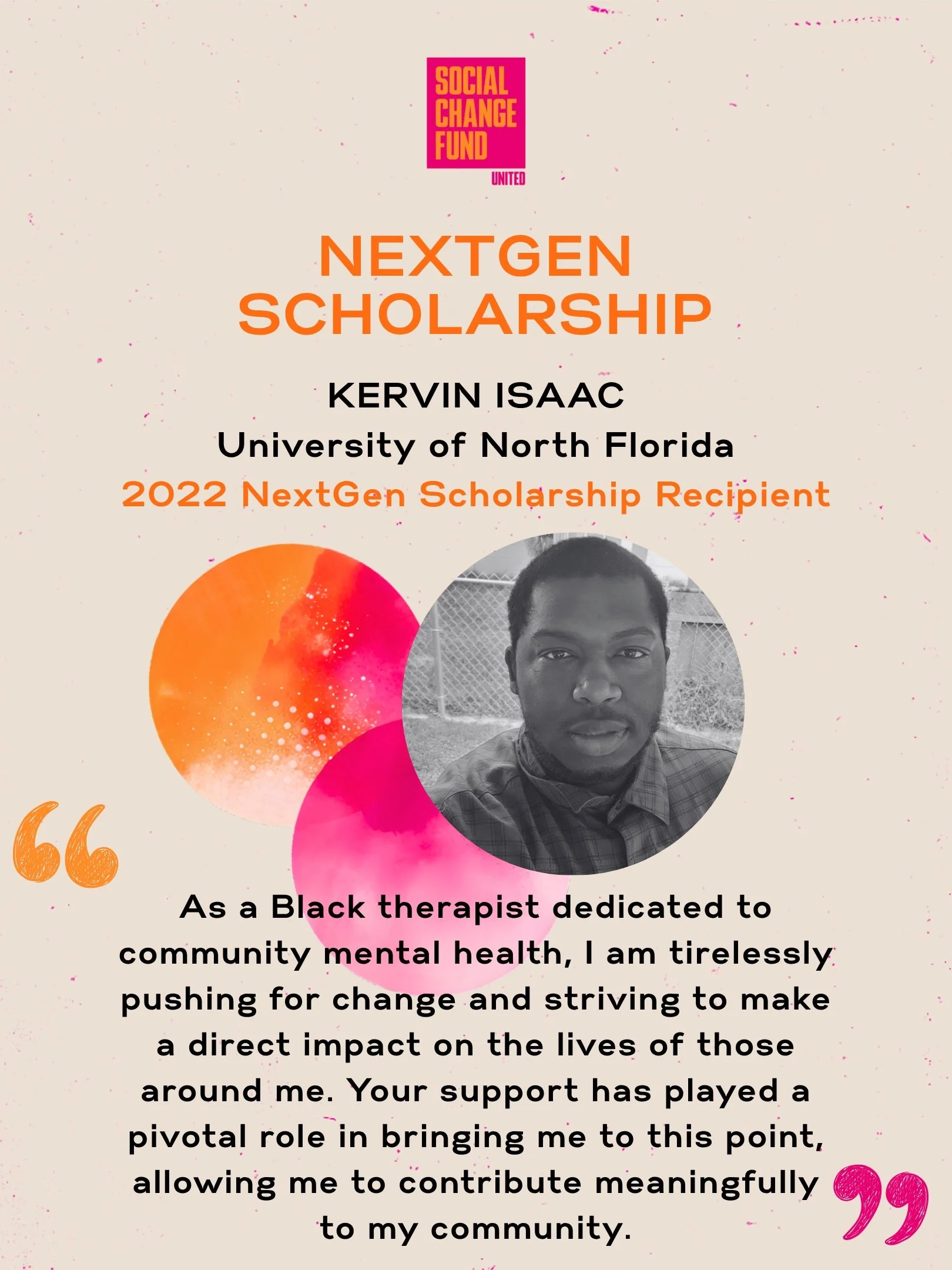 Through the SCFU NextGen Scholarship, we&rsquo;ve supported young leaders who are building, learning, and stepping into what&rsquo;s next.

HBCU students, our 2026 NextGen Scholarship is live!

APPLY NOW. Link in bio.
