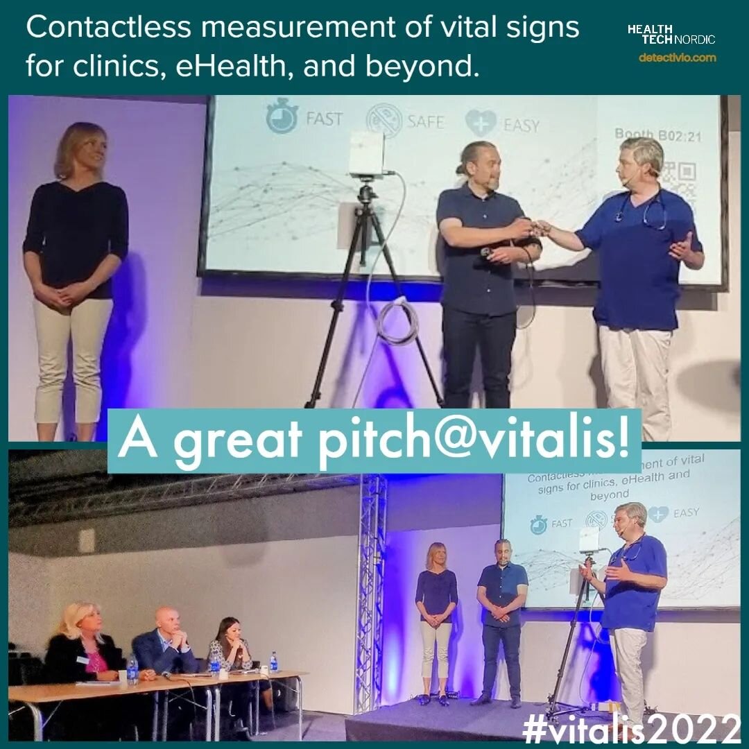 Live performance on stage! 🎭 &quot;A great pitch@vitalis&quot; with Detectivio, Health Tech Award winner 2022. 🏆💐