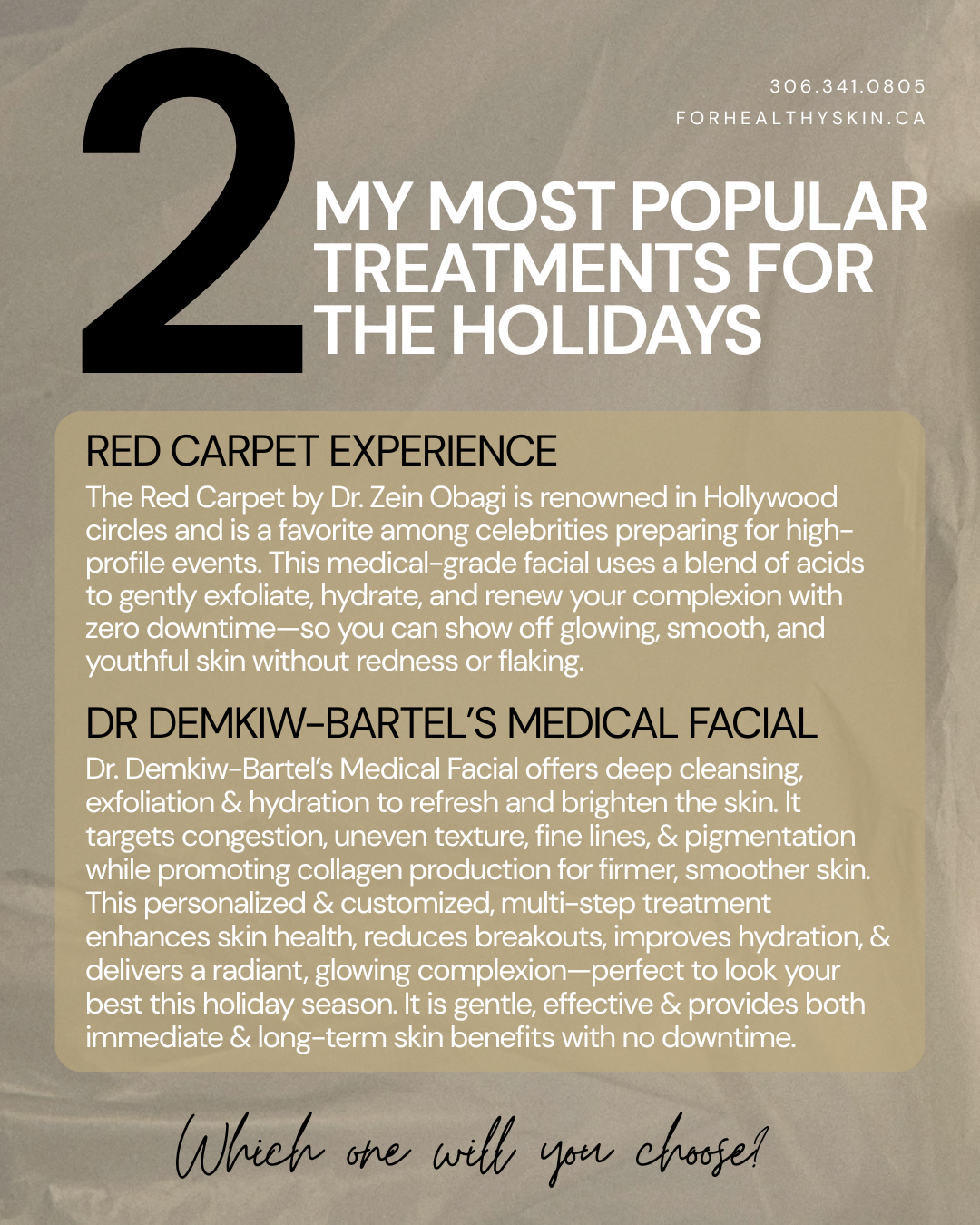 my most popular holiday treatments