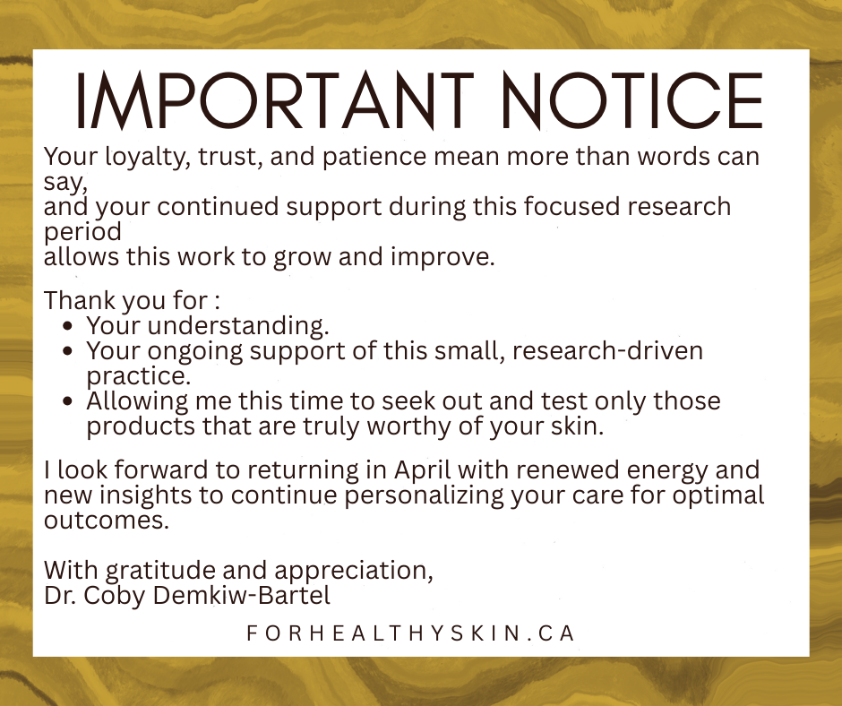 IMPORTANT INFORMATION DR DEMKIW-BARTEL