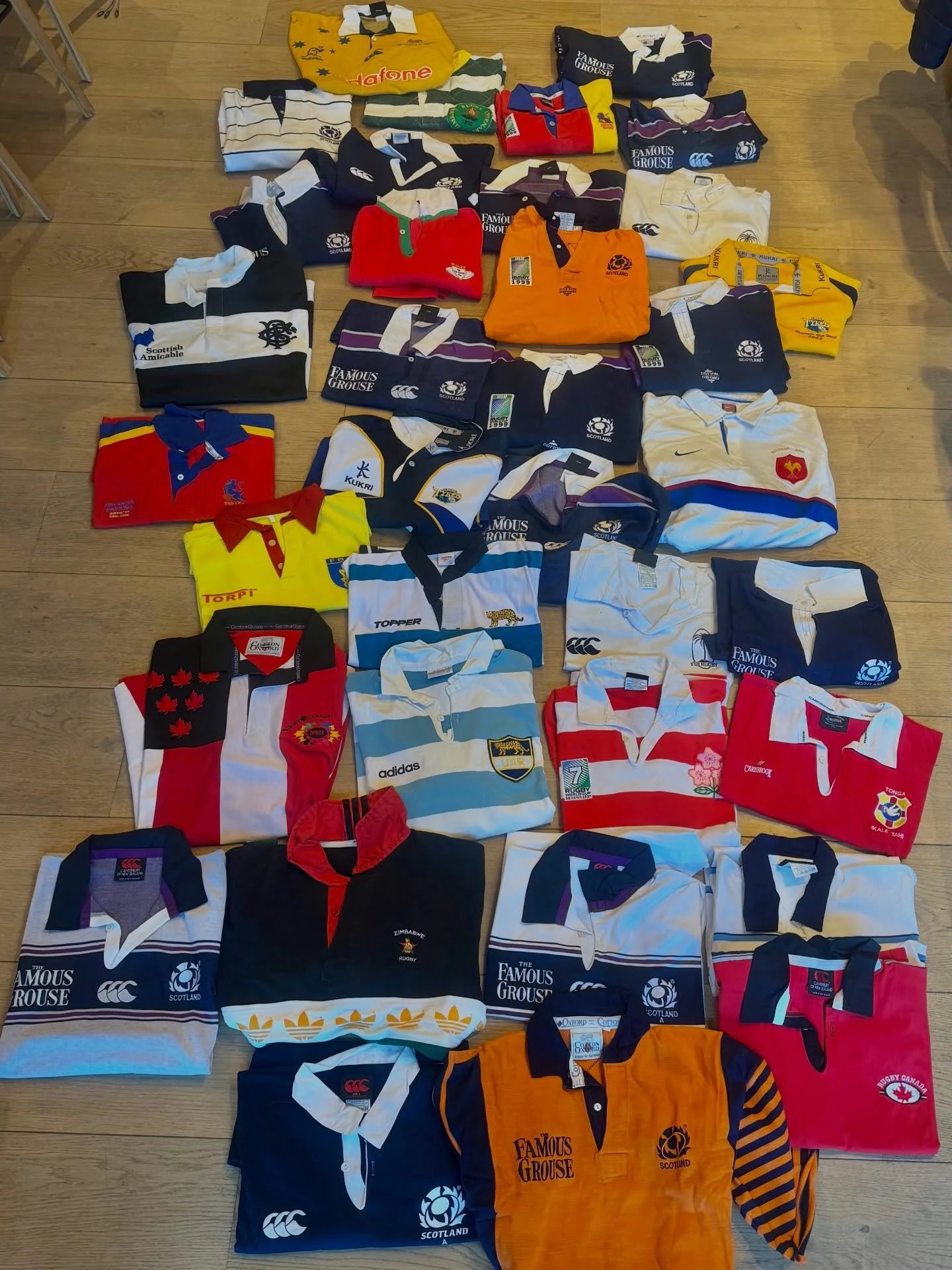 Never thought I&rsquo;d see the day when the retro rugby stash would be fought over by the kids! #oldiesbutgoldies