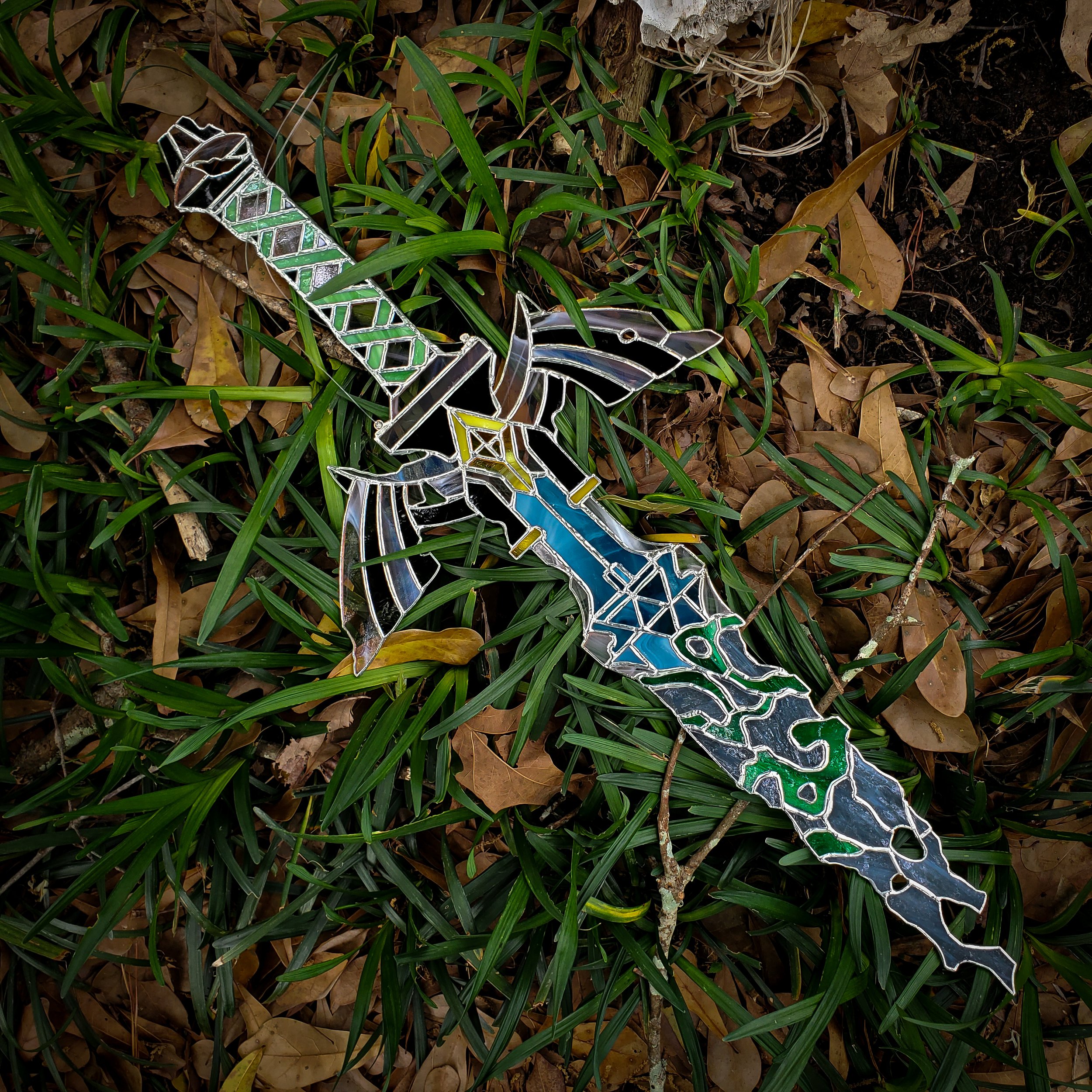 Stained Glass Master sword Orginal work by Amber Damare